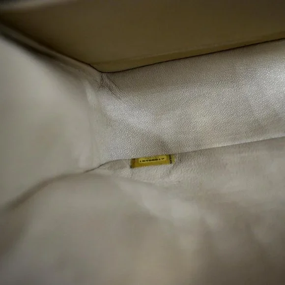 CHANEL  Classic Medium Double Flap Quilted Leather Shoulder Bag Beige - Picture 12 of 13